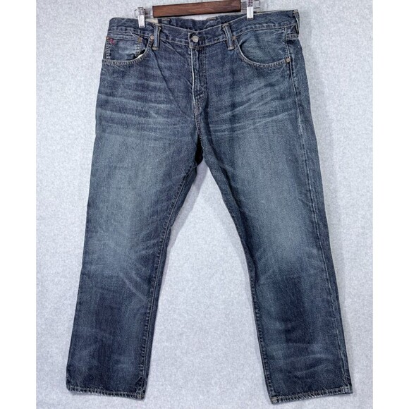 Vintage 90s Polo Ralph Jeans Lauren Mens 38x30 (Fits 39x30) Denim Straight Leg - Picture 1 of 9